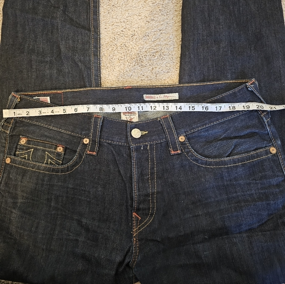 True Religion Originals Straight Jean Dark Blue Like New Condition Size 38/34 - Picture 7 of 9